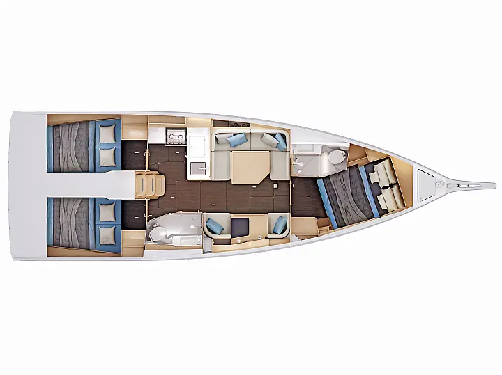 Sun Odyssey 415 Performance - XTC 4 U  - Immagine di layout