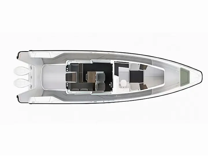 Axopar 37 XC Cross Cabin (2 cabins) - EVA II  - Immagine di layout